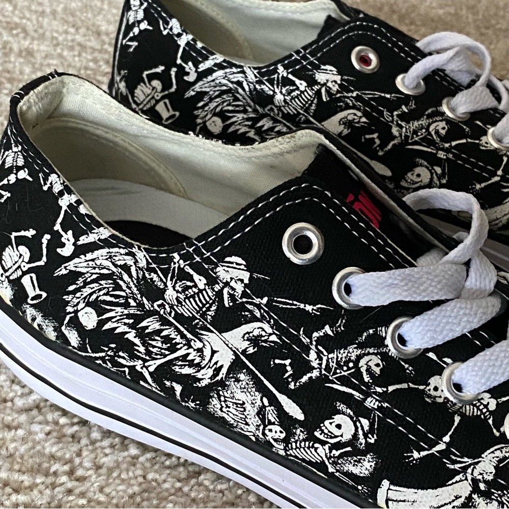 "Day of the Dead" Converse shoes, size 13